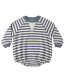 Crewneck Romper - Marine Stripe