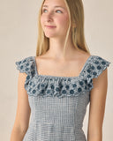 Bianca Mini Dress - Marine Gingham - Teen