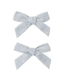 Bows, Set of 2 - Heathered Light Blue