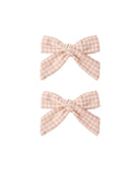 Bows, Set of 2 - Petal Gingham