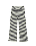 Flare Rib Knit Pant - Midnight Stripe
