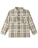 Pocketed Corduroy Shirt Olive Dobby Plaid
