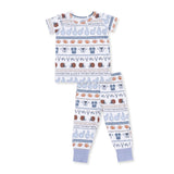 Football Stripe - Short Sleeve Loungewear Set