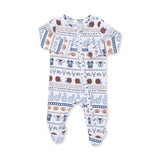 Football Stripe - 2 Way Zipper Footie