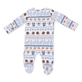 Football Stripe - 2 Way Zipper Footie
