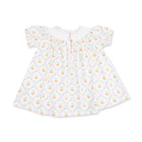 Pretty Pumpkin Trellis - Jane Puff Sleeve Bishop Dress And Bloomer