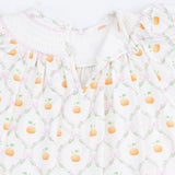 Pretty Pumpkin Trellis - Jane Puff Sleeve Bishop Dress And Bloomer