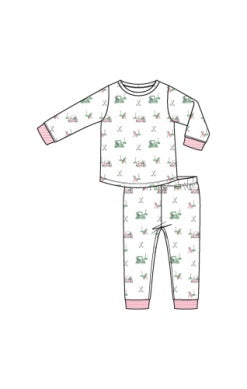 Baby Golf Carts Pink - Baby - Long Sleeve Loungewear Set