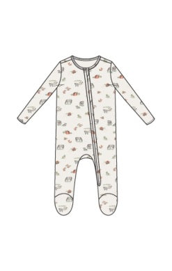 Little Farm - 2 Way Zipper Footie