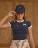 Denver Mini Skirt - Burgundy Pinstripe, Teen