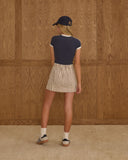 Denver Mini Skirt - Burgundy Pinstripe, Teen