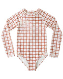 Delphine Rashguard One-Piece - Cherry Check