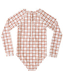 Delphine Rashguard One-Piece - Cherry Check