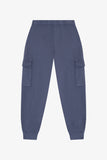 Cotton Fleece Cargo Jogger Pant - Indigo Storm