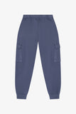 Cotton Fleece Cargo Jogger Pant - Indigo Storm