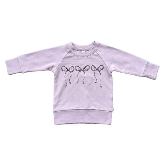 Raglan Sweatshirt - Hair Bow, Baby Girl