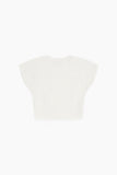 Rayon Ribbed Cap Sleeve Baseball Tee