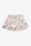 Printed Satin Tiered Bubble Skirt