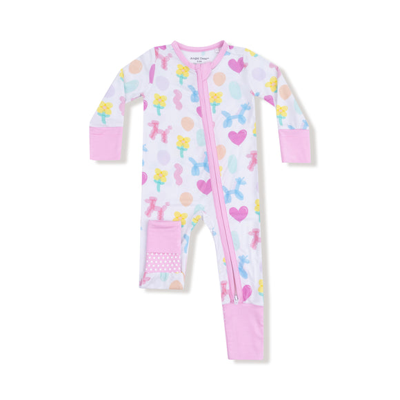 Balloon Animals Pink - 2 Way Zipper Romper