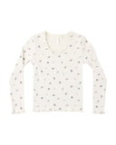 Ribbed Long Sleeve - Natural Ditsy