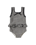 Skirted One-Piece - Black Gingham