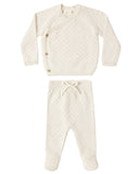 Knit Wrap Top + Pant Set - Natural
