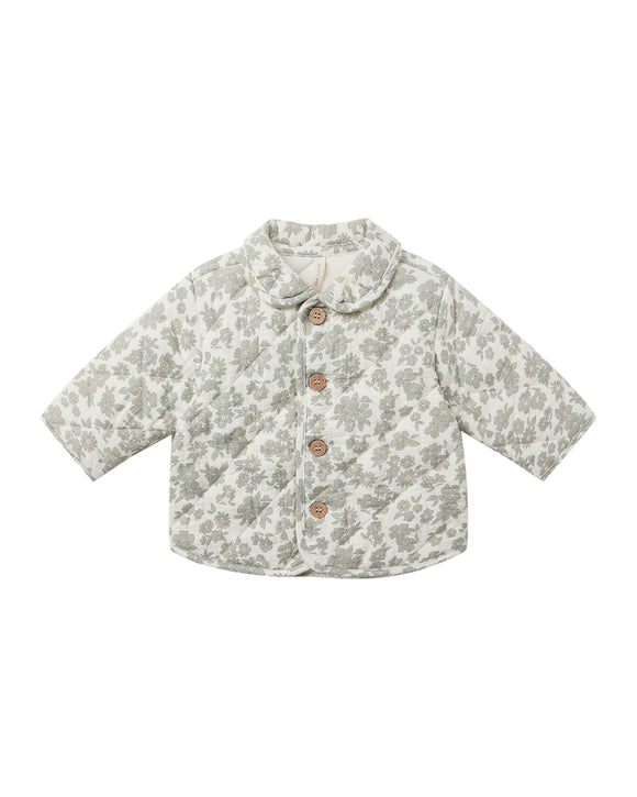 Quilted Jacket - Green Floral