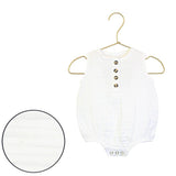 Cloud Muslin Bubble Romper - White