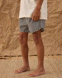 Swim Trunk - Black Gingham