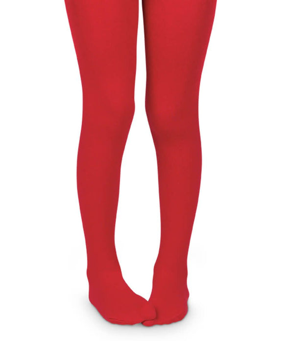 Organic Cotton Tights with Seamless Toe, Red
