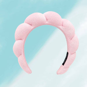 Plush Cloud Makeup Headband Pink Terry Cloth Spa Salon