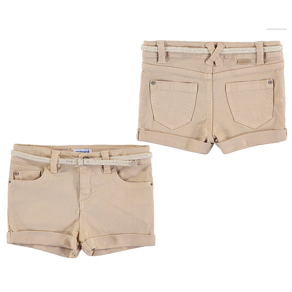Basic Twill Shorts with Belt