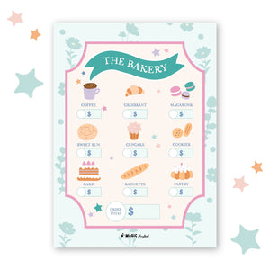 The Bakery Pretend Play Notepad