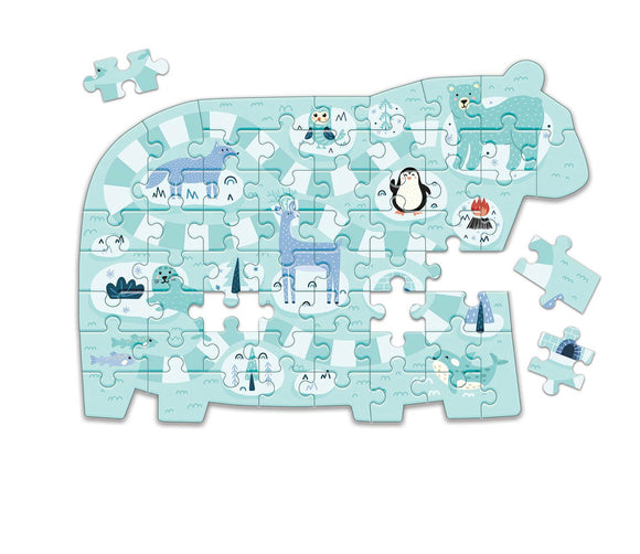 Polar Bear Shape Puzzle & Games