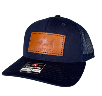 Saltwater Boys Leather Patch Hat - Navy